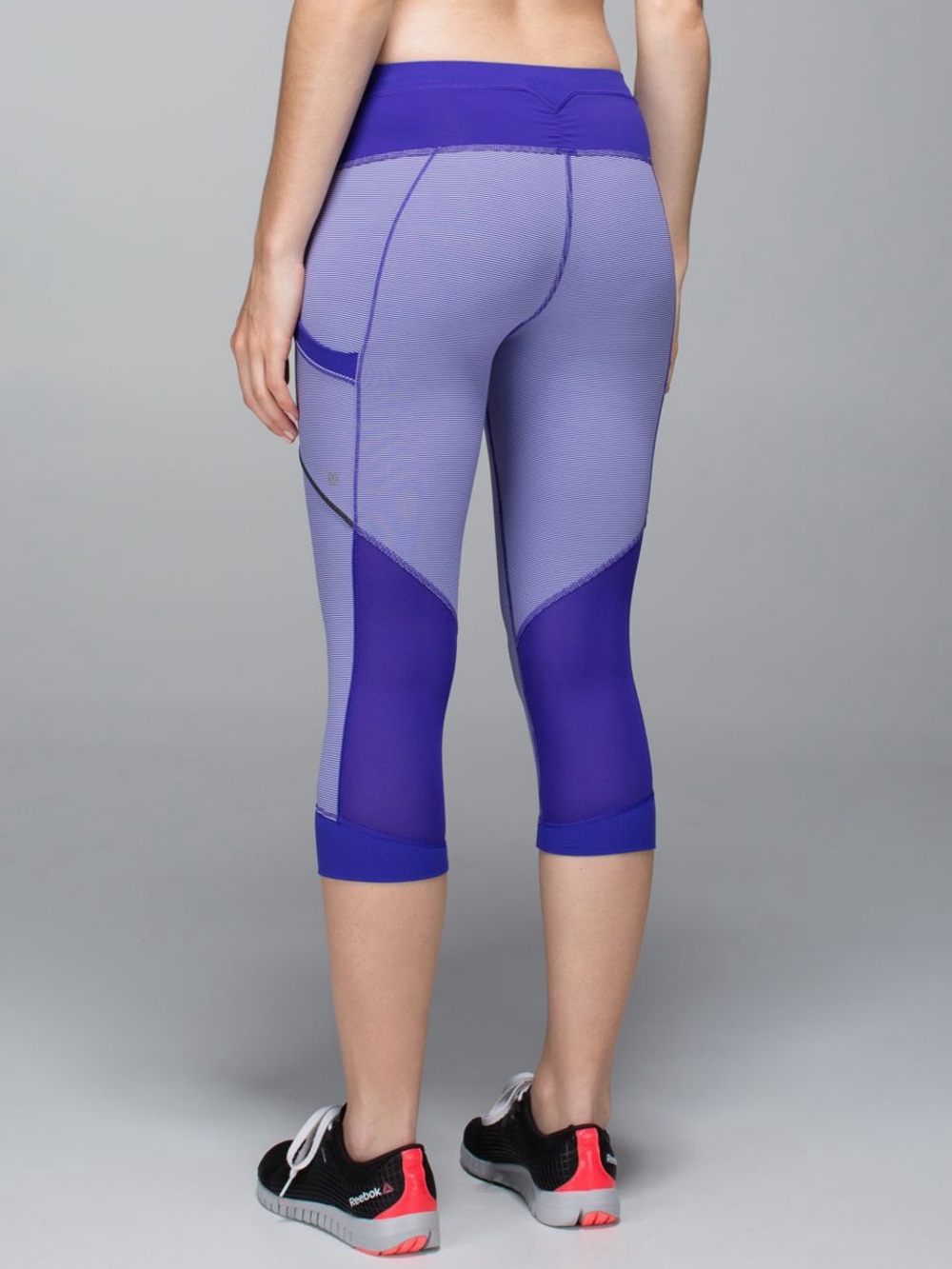 Lululemon Run For Fun Crop - Wee Stripe Bruised Berry